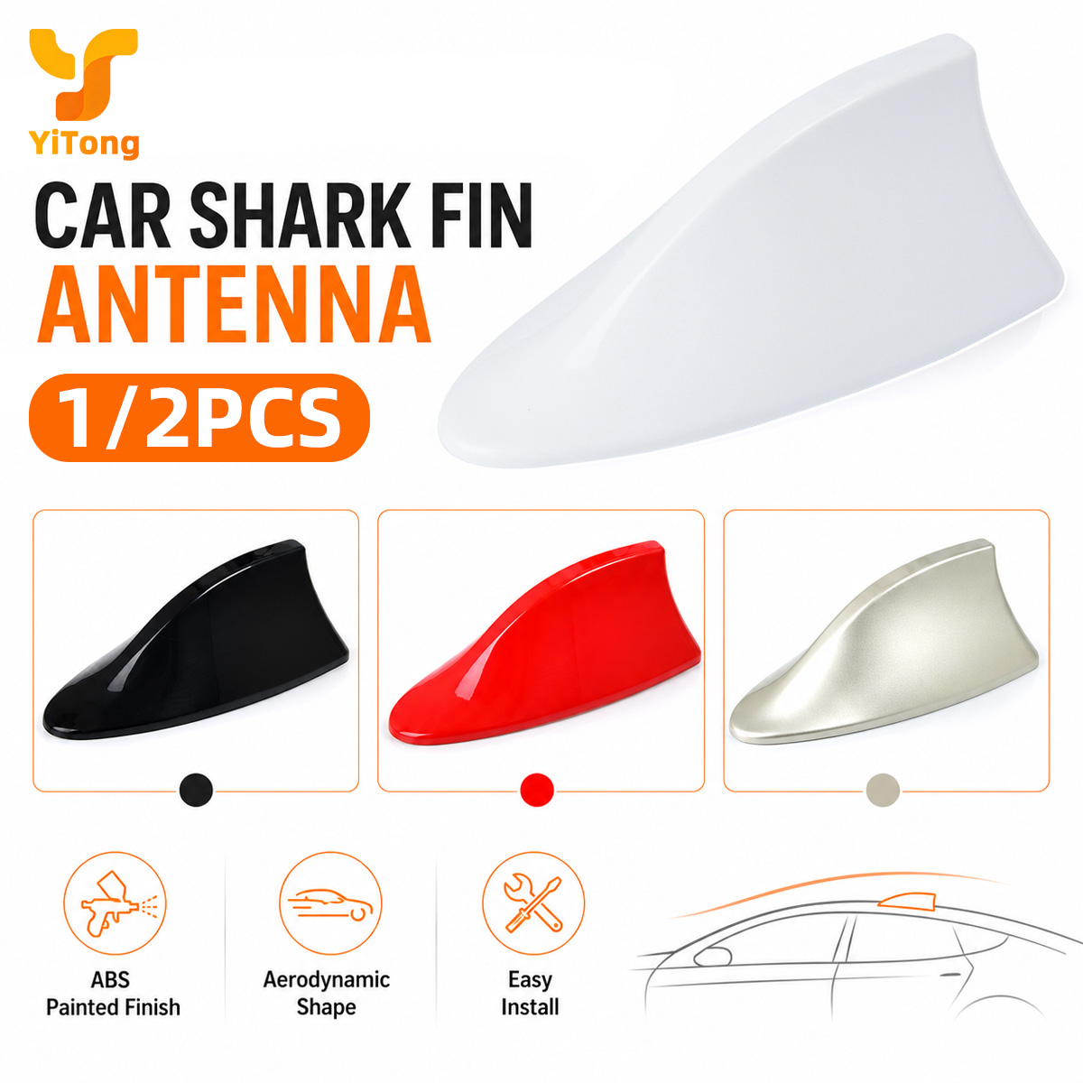 Car Accessories You Need - Yitong 1/2PCS Penutup Antena Mobil Bentuk